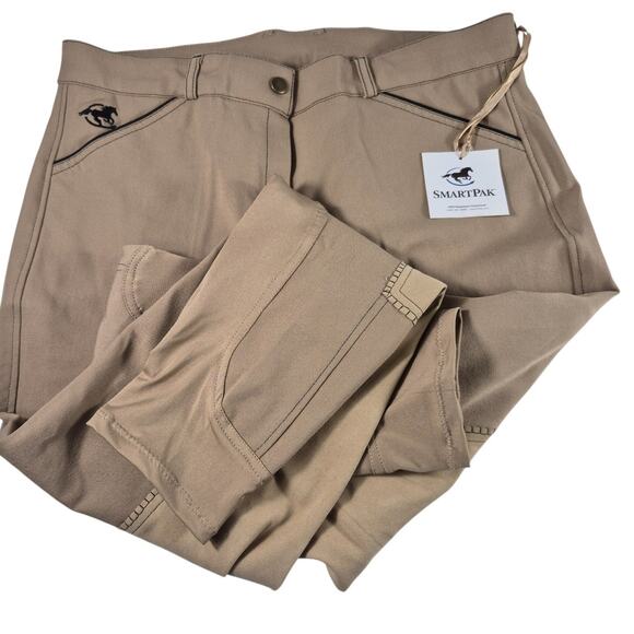 Smartpak Piper Tan Brown Full Seat Riding Equestrian Breeches Pants 34 L NEW - Picture 2 of 5